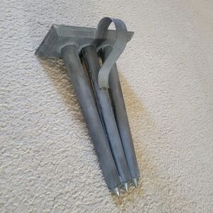 Antique Candle Mold Tapered Metal Tin 3 Tube Candle Making 9.5” Primitive